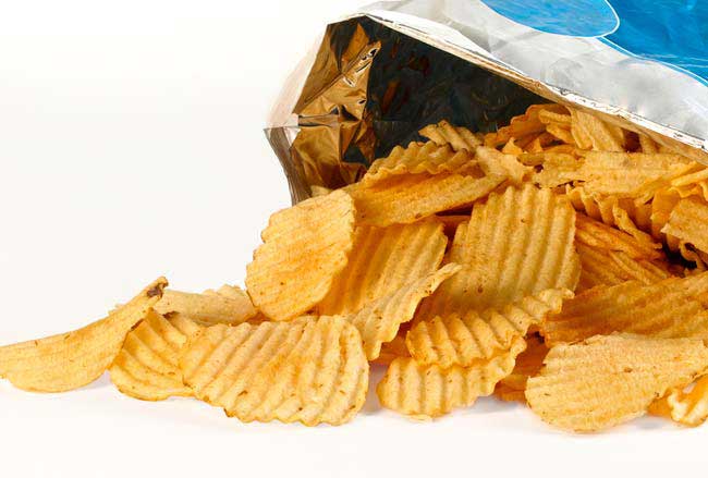 bigstock-Open-Bag-of-Potato-Chips-سرطان‌زا