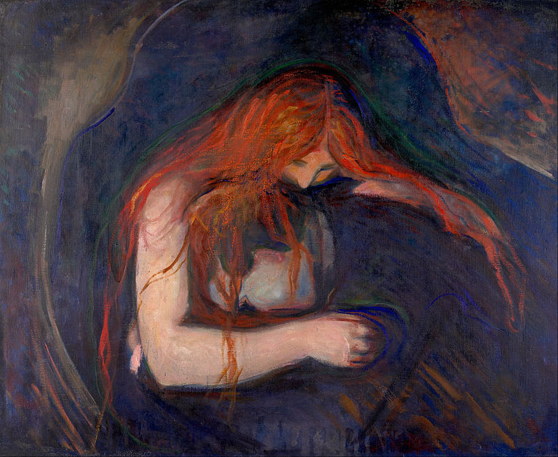 خون‌آشام، 1893، اثر ادوارد مونش